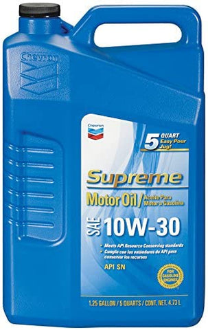 Chevron Supreme (220155533-3PK) 10W-30 Motor Oil - 5 Quart (Pack of 3)