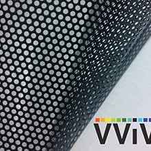 VViViD One-Way Perforated Black Vinyl Privacy Window Film Adhesive Glass Wrap Roll (10ft x 48 inches)