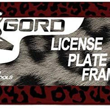 Motorup America Auto License Plate Frame Cover - Fits Select Vehicles Car Truck Van SUV - Wild Red Leopard Print