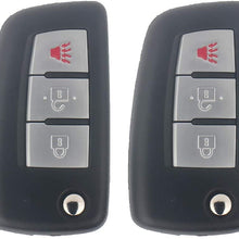OCPTY 2X Uncut Keyless Entry Remote Control Key Fob Transmitter Replacement fit for 14-18  Nissan Rogue ADP12548301S