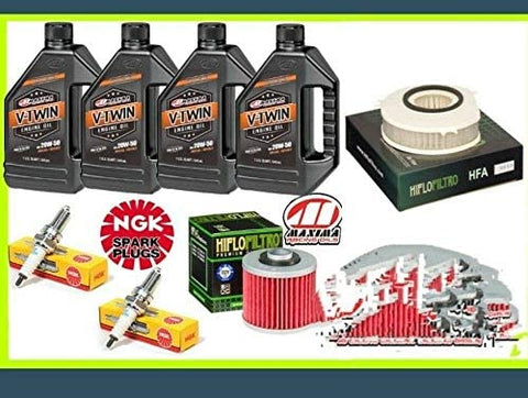 Bel-Ray Yamaha V Star 1100 Oil Change Tune Up Kit 20W50 Oil, NGK Plugs, Air & Oil Filter