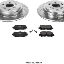 Power Stop K5839 Rear Brake Kit with Drilled/Slotted Brake Rotors and Z23 Evolution Ceramic Brake Pads