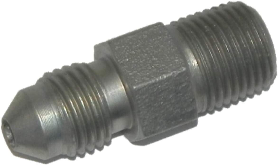 Inline Tube -3AN Male to 1/8 Pipe NPT Male Straight Adapter Fitting Plated Steel ANC104 (E-11-6)