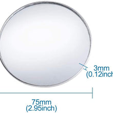 Aumo-mate 1 Pair New Driver Side Wide Angle 3-inch Round Convex Car Vehicle Blind Spot Mirror Rear-View Under Mirror for All Cars, SUV, Trucks, and Motorcycle