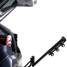 KAC S3 1.25" and 2" Hitch Receiver 3-Bike Capacity Hanging Bicycle Carrier - Hitch Mounted - Adapter Included - Double Folding, Smart Tilting Design – RV Use Prohibited