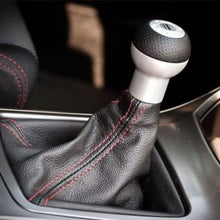 ixaer Car Shift Knob Cover-Universal Stitch/JDM Black PVC Leather Manual/Auto Shifter Shift Boot Cover