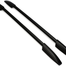 Compatible With 2008-2013 Toyota Highlander Factory Style Black Roof Rack Rail Side
