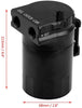 Oil Catch Tank, Universal Aluminum Car Engine Oil Reservoir Catch Can Breather Tank Kit(Black)