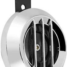 Fydun Motorcycle Electric Loud Horn Universal Siren 12V 110DB Waterproof Round Horn Speaker