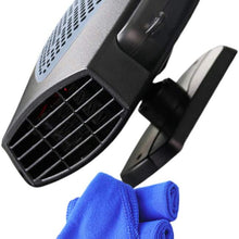 Wakauto 24V Car Heater Defroster Winter Car Heater Warmer Snow Defogger Anti-fog Safe Driving Cleaner 360 Degree Rotation with Towel (Grey)