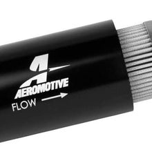 Aeromotive 12378 In-Line Filter (- AN -8 Male 40 Micron Stainless Mesh Element Bright Dip Black Finish)