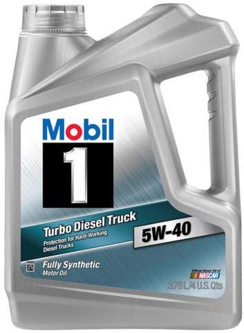 Mobil 1 122260 5W-40 Turbo Diesel Synthetic Motor Oil - 1 Gallon (Pack of 3)