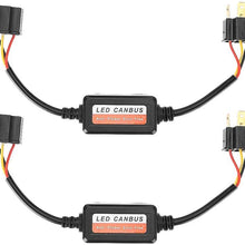 Suuonee Headlight Decoder,2pcs Car LED Headlight Decoder Radio Audio Anti-interference Error Canceler Filter for H4