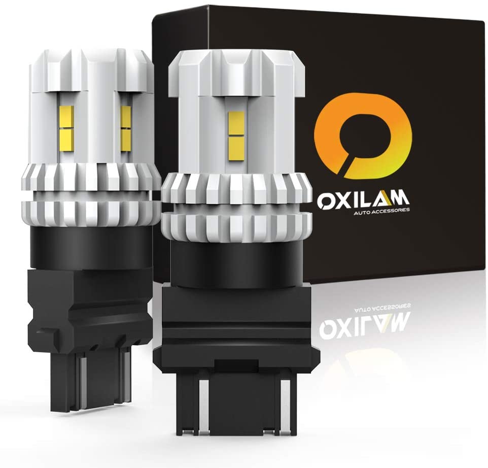 OXILAM 3157 LED Bulbs Reverse Lights 2800 Lumens 6000K Xenon White 3156 3056 3057 4057 4157 LED Bulbs for Used for Backup light, Tail light, Brake light (Pack of 2)