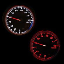 XinQuan Wang 60mm Racing Car Auto Voltmeter Gauge 8-18V Voltage Gauge Red White Lighting Volt Gauge Car Meter Auto Gauge