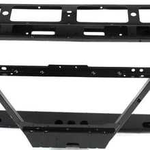 Radiator Support Assembly Compatible with 2007-2009 Chevrolet Silverado 1500 / GMC Sierra 1500 Black Steel