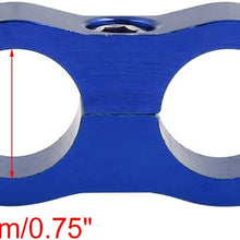 X AUTOHAUX AN10 Hose Separator Clamp Adapter Blue for Oil Fuel Water Line Tube Pipe