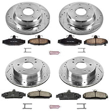 Power Stop K4234 Front and Rear Z23 Carbon Fiber Brake Pads with Drilled & Slotted Brake Rotors Kit