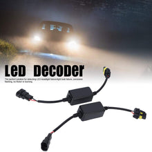 Acouto 2PCS LED Headlight Decoder, 9005/9006 Car LED Headlight Decoder Anti-Flicker Flash Error Canceler Resistor Decoder DC 12V-14V
