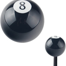 Dewhel 2 1/4" 8 Ball Billiard Round 3 4 5 6 Speed Black Shift Knob 3/8"-16 For Hurst Chrome Shifter Sticks