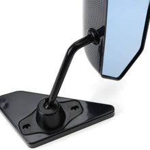 iJDMTOY Pair Universal F1 Style Side Mirrors w/Blue Glass Compatible With Acura Honda Mazda Subaru Toyota Nissan Scion, etc (Brackets Included w/Twill Weave Carbon Fiber Look Finish)
