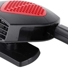 Dingln 24V Car Vehicle Portable Heating Fan Heater Defroster Demister Practical Accessory(Gray Black)