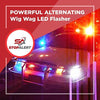 Stop-Alert WigWagger 72 Electronic Wig Wag Alternating Flasher Relay - Waterproof Universal Emergency Police Ambulance Car Controller LED Strobe Light Box Kit- Compatible 12-24V