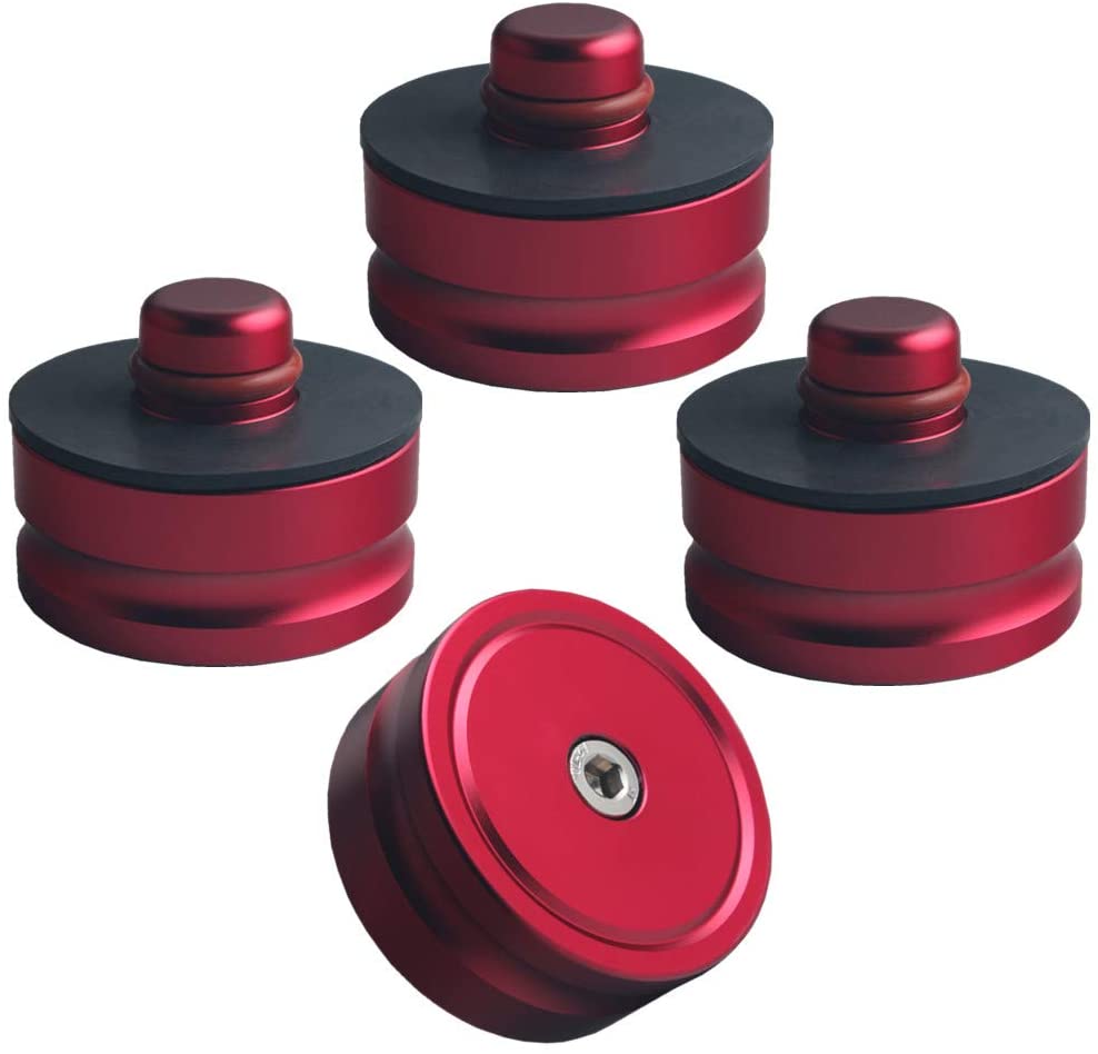 JGR Jack Lift Pad for Tesla Model 3, Billet Aluminum 4PCS Jack Point Pad Sturdy Adapter Protects Battery & Paint for Using with a Floor Jack, Jack Lift Pad Red