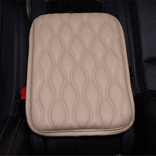 Forala Auto Center Console Pad,PU Leather Car Armrest Seat Box Cover Protector Protects from Dirt,Damage,Pet Scratches,Old Damaged Consoles (Beige)