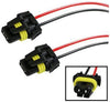 iJDMTOY (2) 900-Series 9005 9006 Female Adapter Wiring Harness Sockets Wire Compatible With Headlights Fog Lights