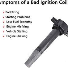 Ignition Coil Pack Set of 6 Compatible with 2006-2010 Dodge Charger Nitro Magnum & Chrysler 300 Sebring Pacifica Town & Country 2.7L 3.5L 4.0L V6, Replace 4606869AA 4606869AB UF-502