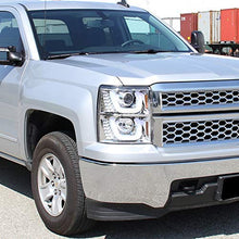 For Chevy Silverado 1500 Pickup Chrome Dual Halo LED Signal Projector Headlights