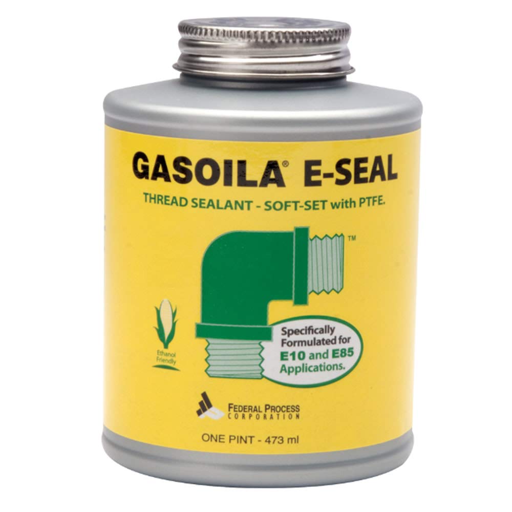 Gasoila E-Seal Pipe Thread Sealant with PTFE Paste, Non Toxic, -100 to 600 Degree F, 1/4 Pint Brush