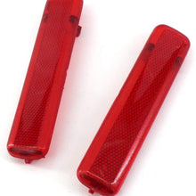 Arotom Interior Red Rear Door Trim Panel Red Back Door Panel Light Lense Reflector Reflector Light Cover Fit for Chevrolet Silverado Fit for GMC Sierra Yukon (A Pair)