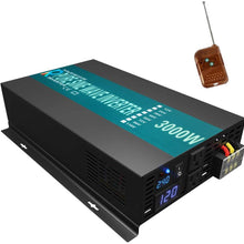 WZRELB 3000watt Pure Sine Wave Inverter 24V DC to 120V AC 60HZ with LED Display Wireless Remote Controller Car Inverter Generator (RBP300024VCRT)