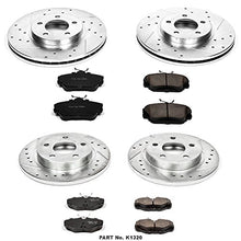 Power Stop K1320 Front and Rear Z23 Carbon Fiber Brake Pads with Drilled & Slotted Brake Rotors Kit