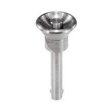 Kipp 03194-2306015 Stainless Steel Ball Lock Pin, Button Head Style, Self-Locking, Natural Finish, 48.5mm Length, Metric