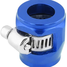 DEALPEAK Car Oil Fuel Hose End Clamp Finisher Diesel Water Line Clip AN6 Hose Connectors 15mm/17mm/20mm/24mm for Auto Truck Vehicle