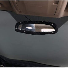Siyibb Leather Car Stretchy Rearview Mirror Cover with Crystal Decor for Women
