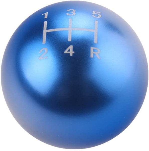 DEWHEL JDM Round Ball Billet Weighted Five-Speed 5 Speed MT Manual Gear Stick Shifter Shift Knob M10 x 1.5 Screw On for Honda Acura (Black)