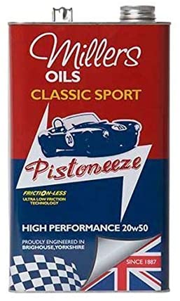 Millers Oils 7911 GCT Classic Sport High Performance Pistoneeze 20W50 Engine Oil - 5L jug