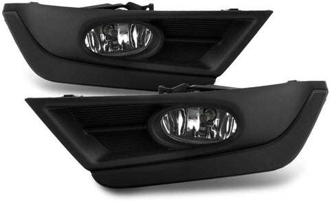 ACANII - For Black 2017-2018 Honda CRV Bumper Fog Lights Driving Lamps+Bulbs Assembly Driver & Passenger Side