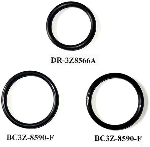 T-pipe Coolant Leak Repair Gaskets, Engine Radiator Hose And Reservoir Expansion Tank Hose O-Ring Kit Seals for Ford F-150 & F-250/350/450/550 Super Duty 2011-18/Replacement DR3Z8566A & 2x BC3Z8590F
