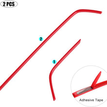 Thenice 2pcs Center Consoles Stickers Air Vent Trims Dash Board Panel Strips Inner Decals for 10th Gen Honda Civic 2020 2019 2018 2017 2016 -Red