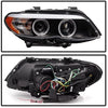 Spyder 5076748 BMW X5 E53 2004-2006 Dual Projector Headlights - Halogen Model Only (Not Compatible With Xenon/HID Model) - DRL LED - CCFL Halo - Black - High H7 (Included) - Low H7 (Included)