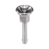 Kipp 03194-3112080 Stainless Steel Ball Lock Pin, Button Head Style, Self-Locking, Natural Finish, 124.6 mm Length, Metric