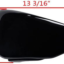 Left Side Battery Power Cover Compatible with Harley HD Sportster XL 883 1200 2004-2013 OE: 66261-04 (Glossy Black)