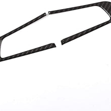 Carbon Fiber Style ABS Plastic Steering Wheel Decoration Frame Trim for Alfa Romeo Stelvio Giulia 2016 2017 2018, 2 pcs/set