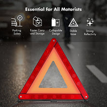 MYSBIKER Emergency Warning Triangles, Roadside Safety Triangle, 3 Pack Foldable Warning Reflective Triangle with Case for Vehicles Breakdown