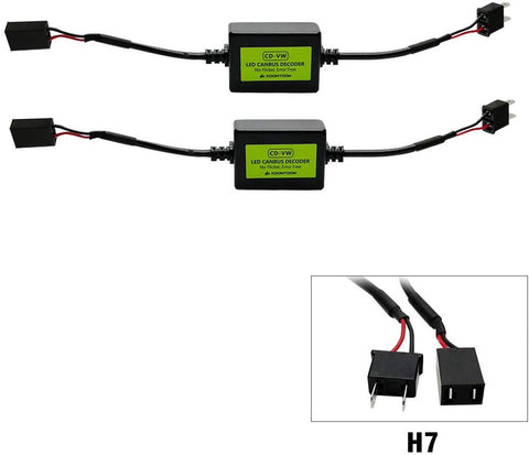 KOOMTOOM H7 Canbus Decoder Resistor Anti flicker Harness Headlight Bulb Warning Error EMC Canceller Decoder For Volkswagen Sagitar Magotan